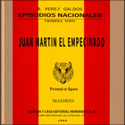 Episodios Nacionales - Reproducción de la Portada - Juan Martín el Empecinado - Cuadrado