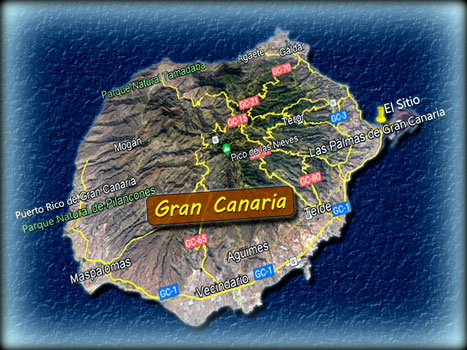 Gran Canaria, Mapa Sitio DKepaSAT.es Información